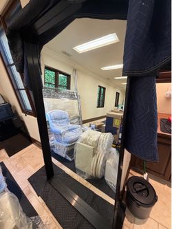 Luxury Oversized Floor Mirror – 42” x 78” – Matte Black Frame