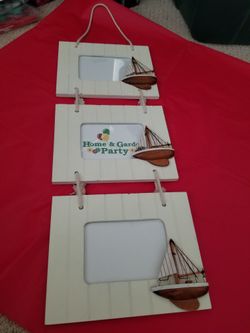 Sailboat Triple Picture Holder