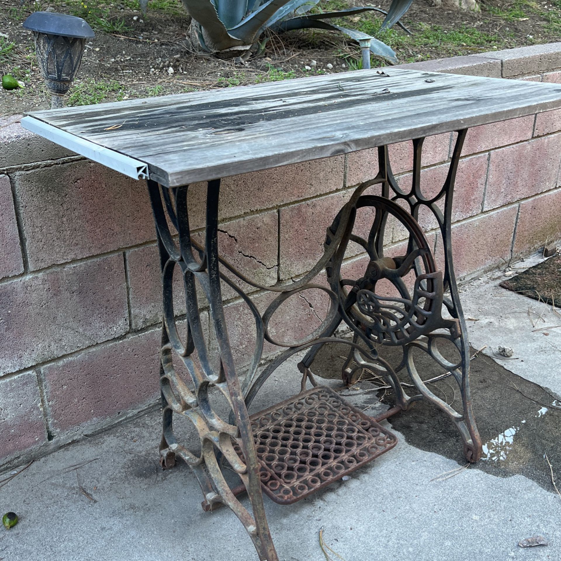 Old Sewing Machine Table