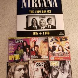 $60 Nirvana/Kurt/FF - 1 Collectible Cardboard Display 24x24", Plus 6 Mags