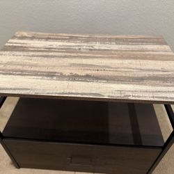 Wood/Brown Style File Cabinet Table