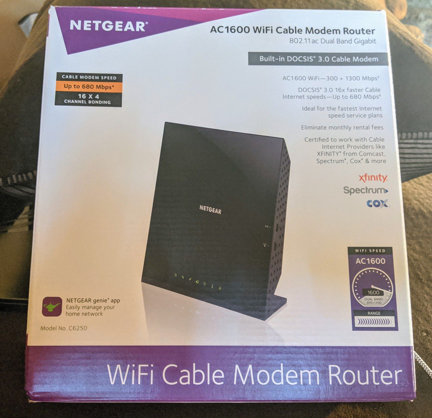 NetGear WiFi Cable Modem Router with 3 year SquareTrade Warranty