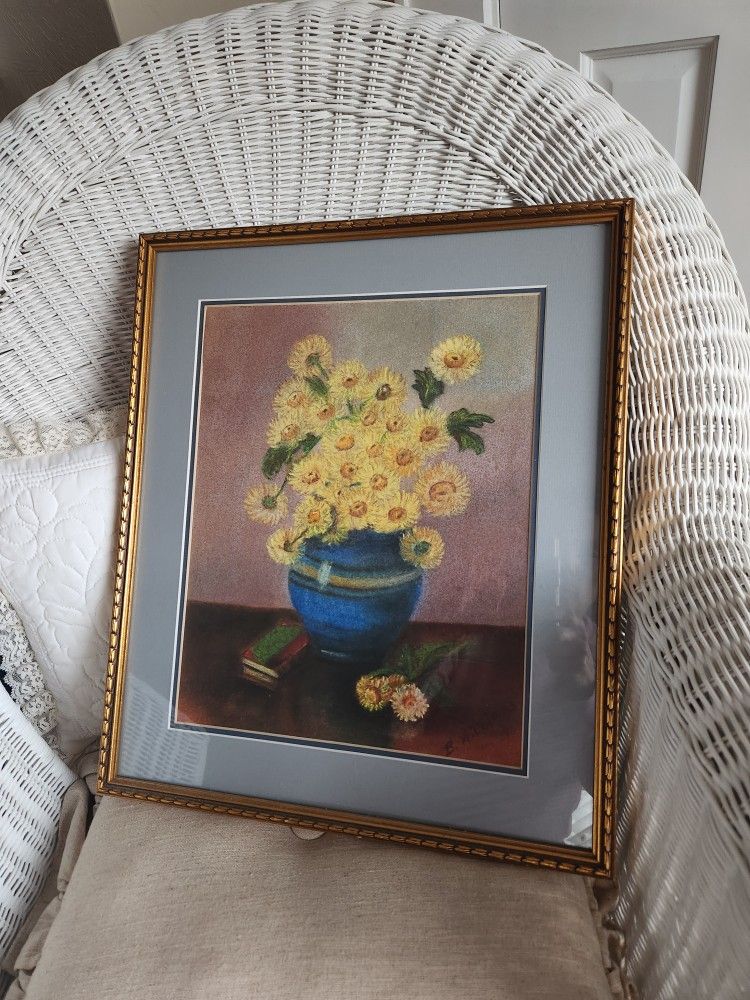 Beautiful Vintage Floral Painting 