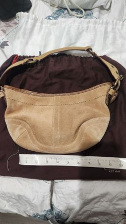 COACH SUEDE  SHOULDER PURSE