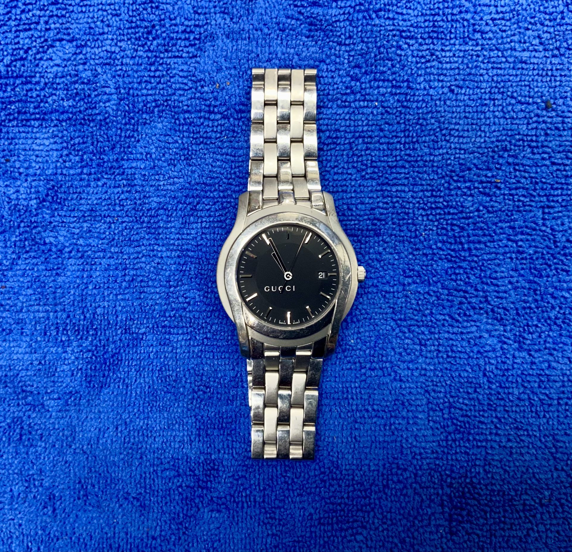 Gucci G-class 5500 XL Mens Stainless Steel Watch Black Dial Wristwatch Timepiece Luxury Swiss Made Water resistant Brand Hobby 