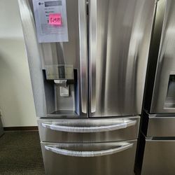 30 Cu.ft 4 Door French Door Refrigerator Full Convert Drawer Smart Cooling And Craft Ice In PrintProof Stainless Steel 