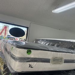 TWIN XL SIMMONS BEAUTYREST MATTRESS & BOX SPRING BED SET