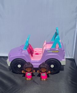 Little People Purple Pink Jeep Music Sounds Barbie Vehicle