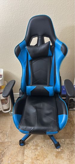 Black and Blue Racing Style Gaming Chair