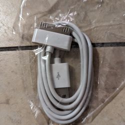 Apple 30 Pin USB Charging Cable - iPhone Compatible For 4 4s 3g 3gs iPad 1 2 3 iPod Touch Nano - Brand New In Plastic!