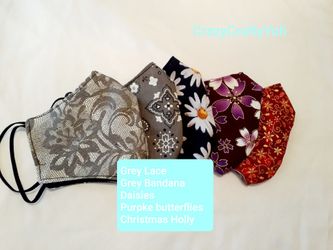 FACE covering, face masks, reversible 100% cotton