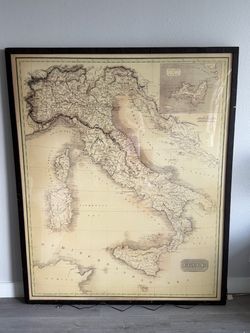 Restoration Hardware Italy Map Wall Art – Large 55” x 67” – $795 Retail