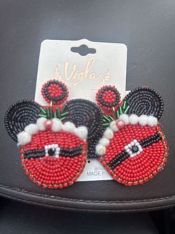 Mickey Mouse Christmas Earrings 