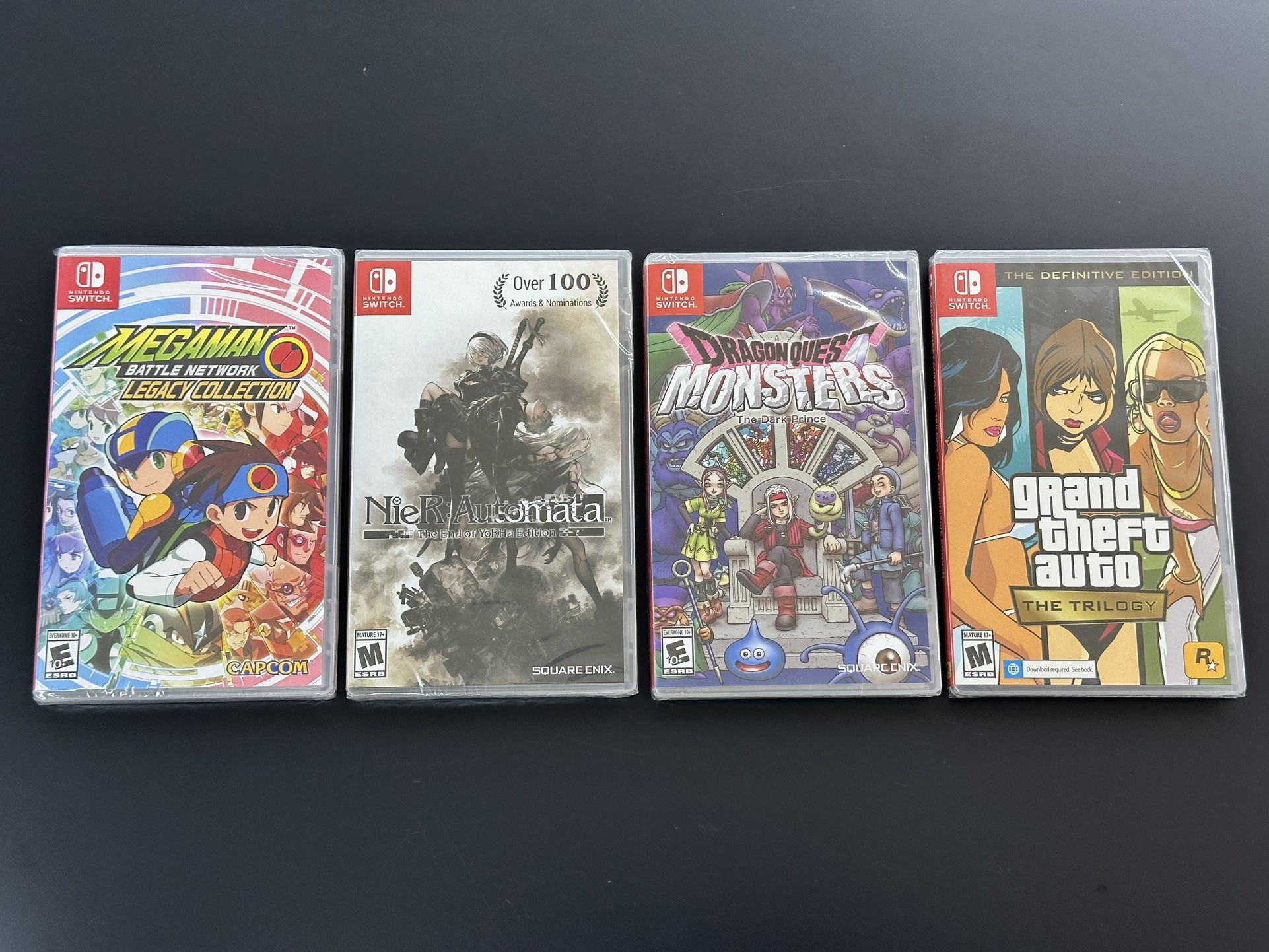Nintendo Switch Game Bundle – Mega Man Battle Network, Nier Automata, Dragon Quest Monsters, GTA Trilogy