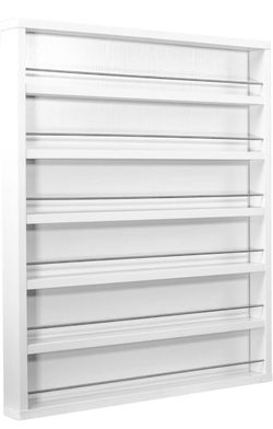 Nail Polish Tattoo Ink Display Rack Wall-Mounted Bottle Holder 6 Tier 90 Bottles White