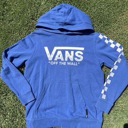 Kids Size 9/10 Blue Vans Hoodie !