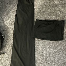 Two Piece Skirt Set,black,women’s Small 
