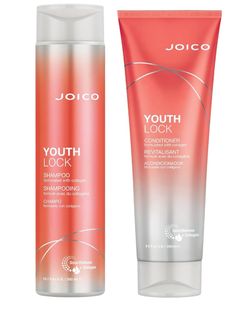 YouthLock Shampoo & Conditioner Set Formulated with Collagen | Youthful Body & Bounce | Reduce Breakage & Frizz | Free of SLS/SLES Sulfates