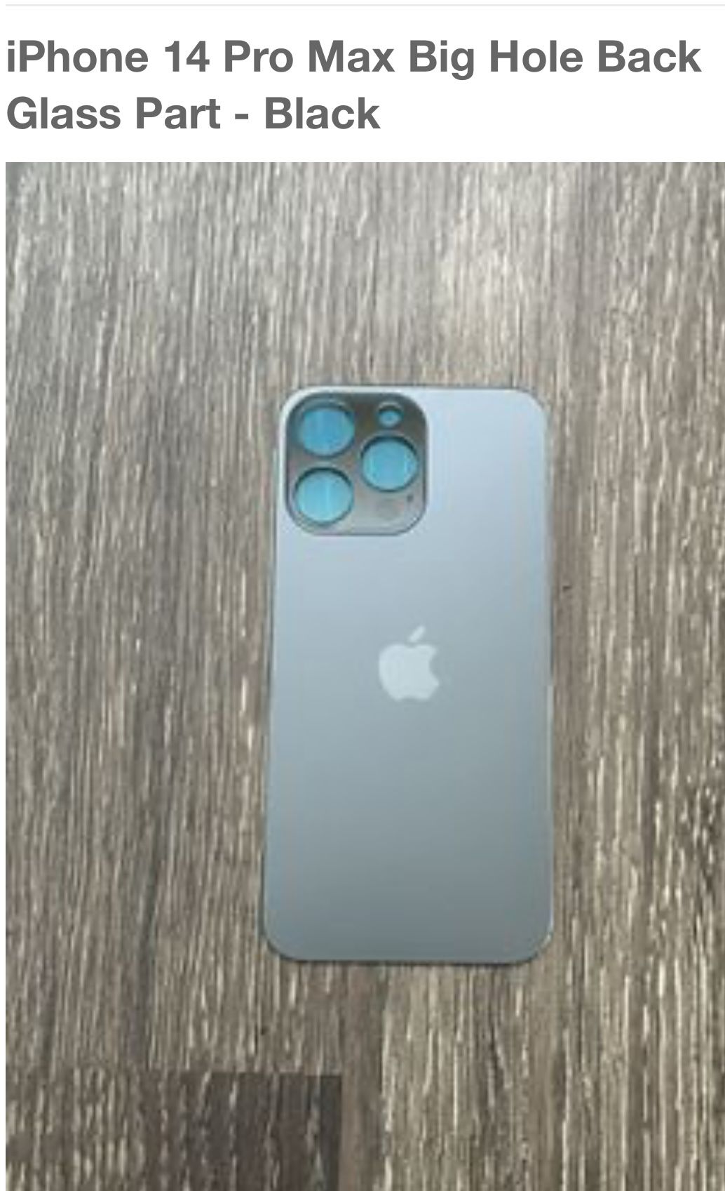 iPhone 14 Pro Max Back Glass - Black
