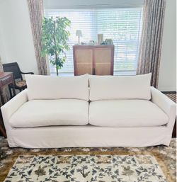 World Market Brynn Sofa – Ivory– Excellent Condition