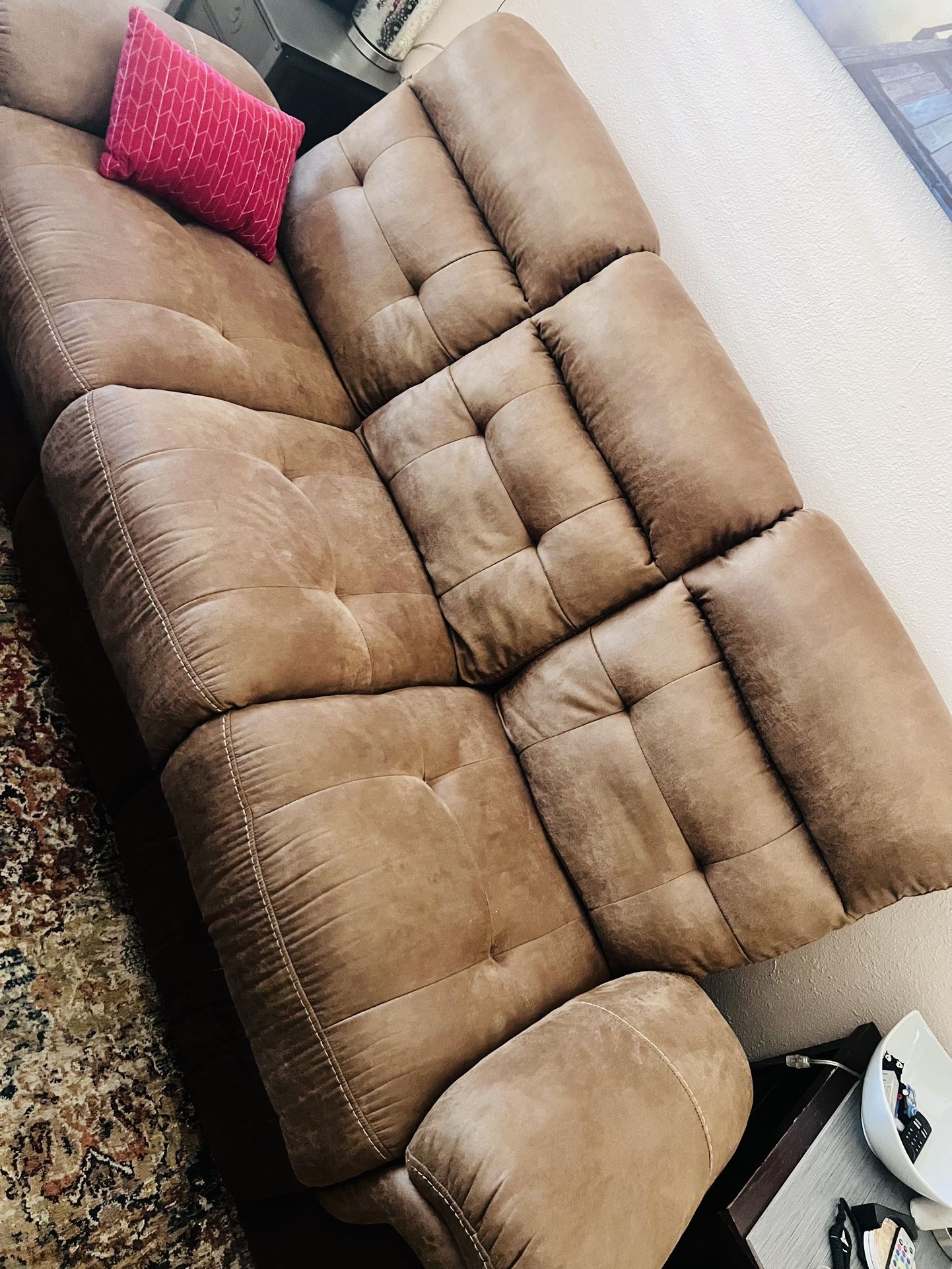Double Recliner Couch MicroFiber