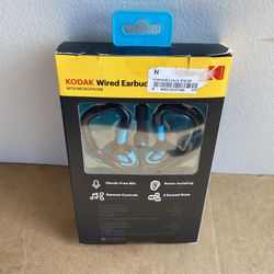 KODAK Wired Earbuds With Microphone (New )