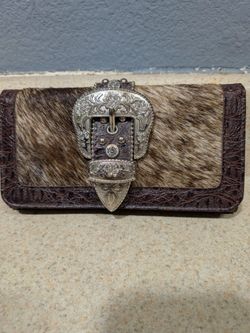 Genuine Leather Cowhide Wallet By BHW See Pics 