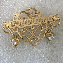 Broche Gold Filled Piedras Joyería Antigua 