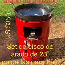 Set De Tambo Completo Con  Disco De Arado Para Discadas De 23 Pulgadas 