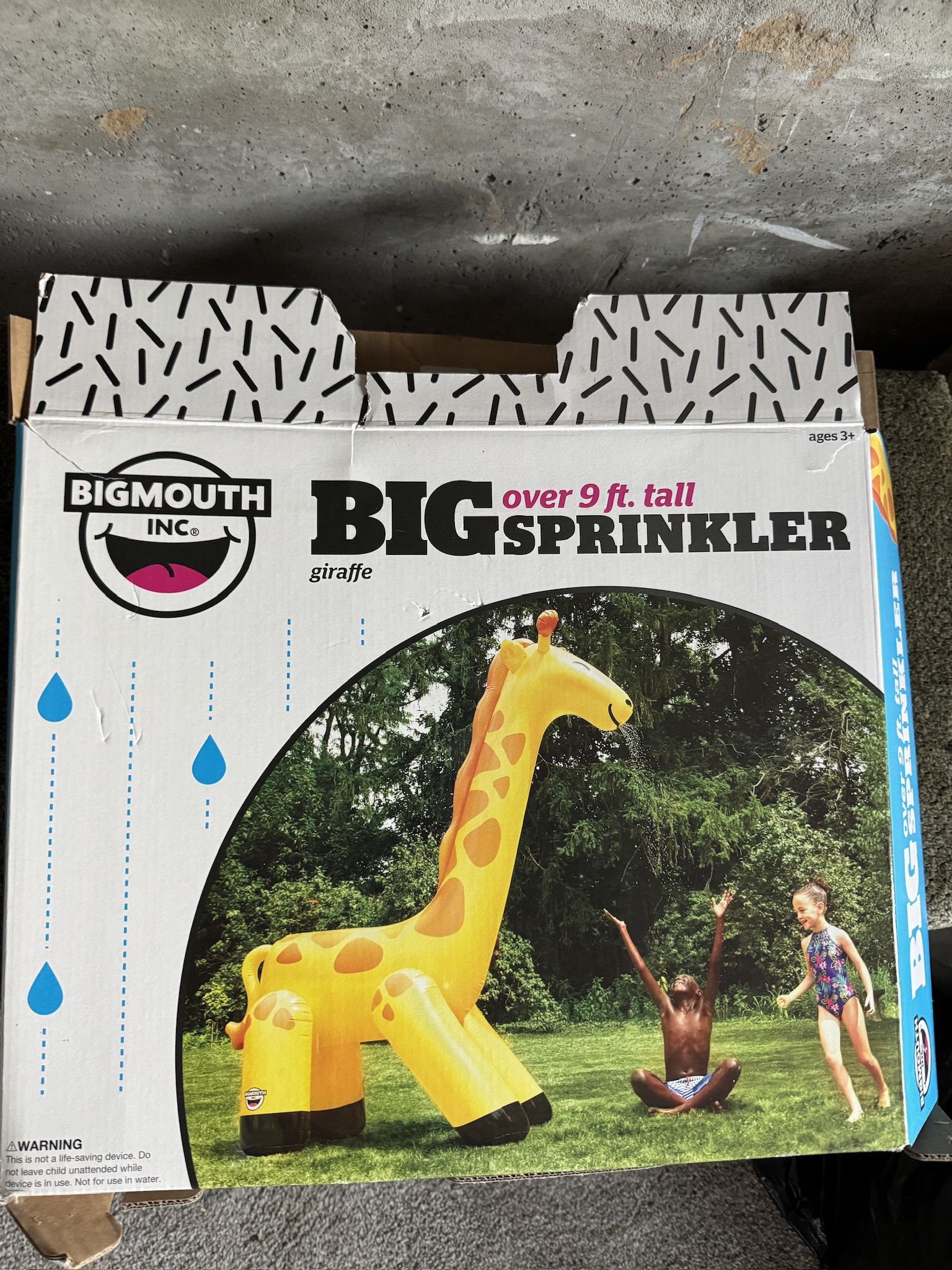 Big Mouthouse Inc. Inflatable Giraffe Yard Sprinkler - 9 feet tall