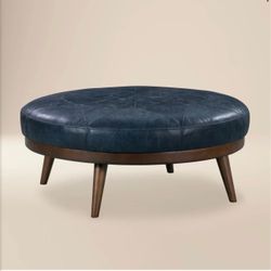 Leather ottoman