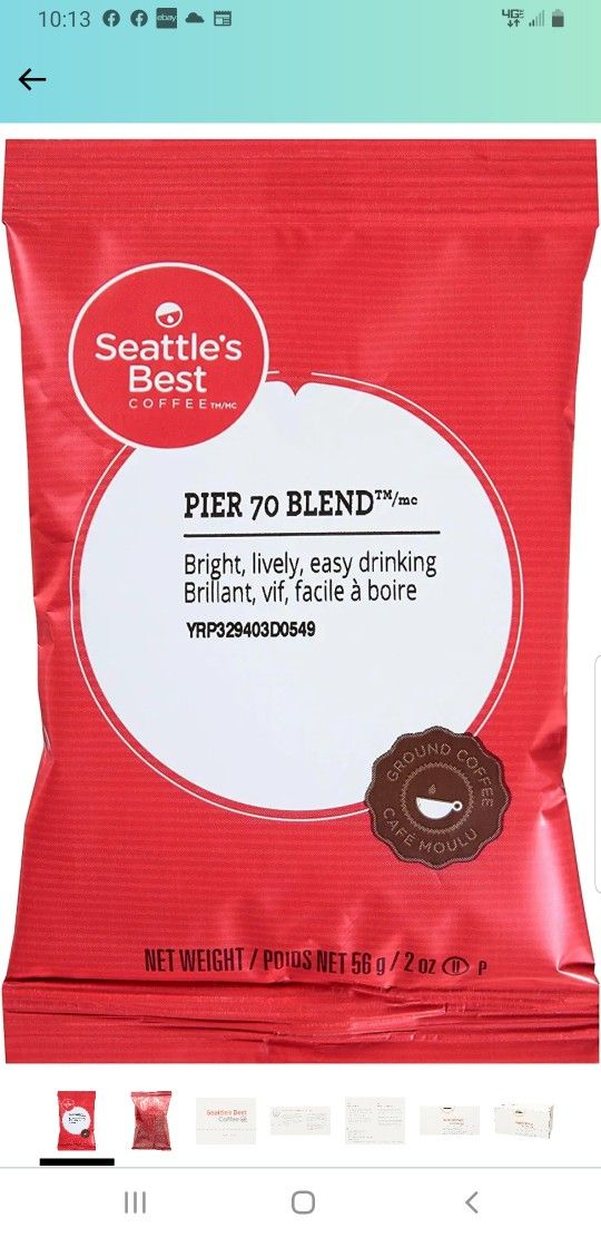 Case = 72 Pkgs. Seattle's Best Peir 70 Blend Level 2