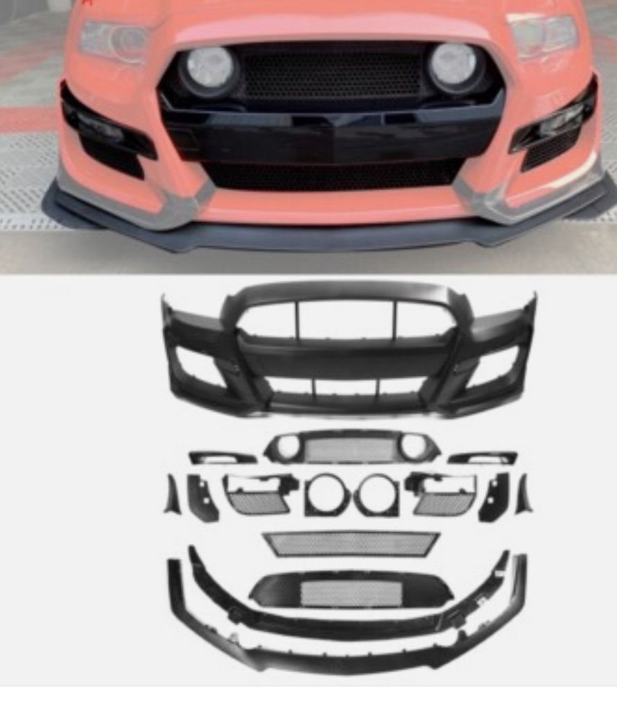 2013-2014 Ford Mustang Base & GT Front Bumper Cover Conversion GT500 Style