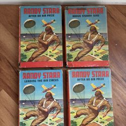 Randy Starr Vintage Book Set (4) – Classic Aviation Series | Colorful Dust Jackets