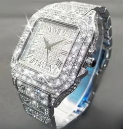 Iced Out Square Watch