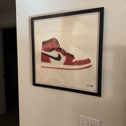 Jordan 1 Print w Frame