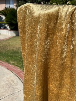 Pale Gold Crushed Velvet