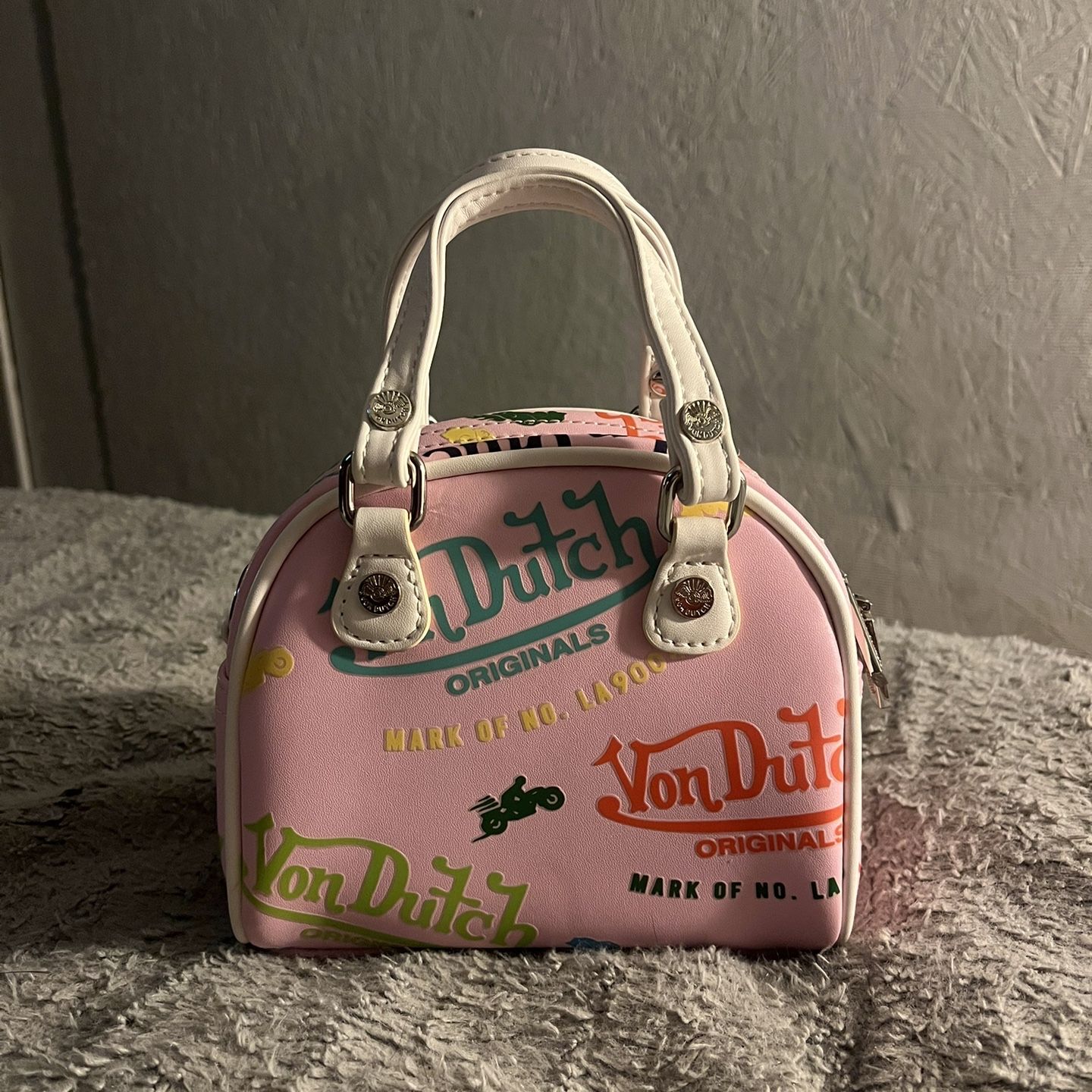 Von Dutch All-Over-Print Duffle Bag Pink New with Tag | eBay
