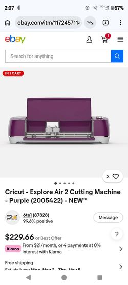 Cricut Explore Air 2 Cutting Machine – Purple