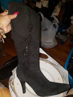 Suede Black boots