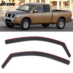 Fits 2004-2015 Nissan Titan Extended Cab Window Visors In-Channel Sun Rain Guard 2PC