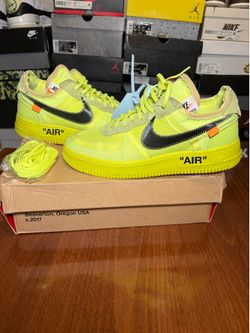 Size 9.5- Off-White X Nike Air Force 1 Low ‘Volt’