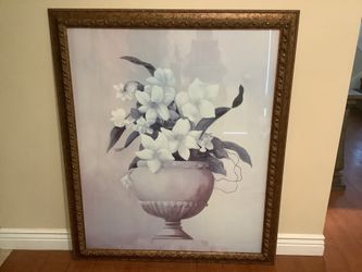 White flowers in a pot