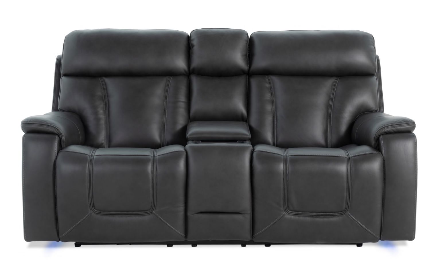 Leather Loveseat Dual Recliner