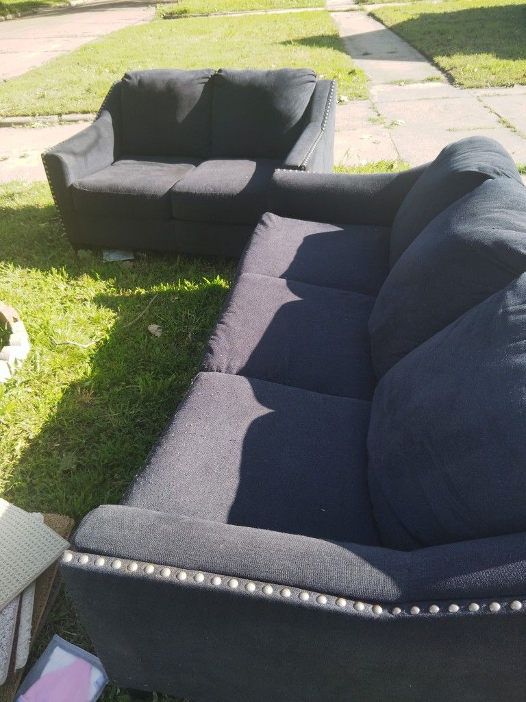 Navy Blue Couch And Loveseat Set 135 For Both 1432 S Ellis Sale
