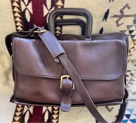 Coach classic briefcase messenger bag crossbody computer bag, made in USA