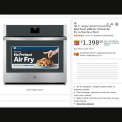 GE 30" Smart Convection Wall Oven