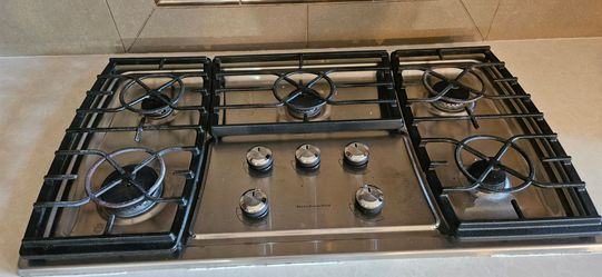 Kitchenaid 36inch countertop burner and Zypher  under cabinet hood