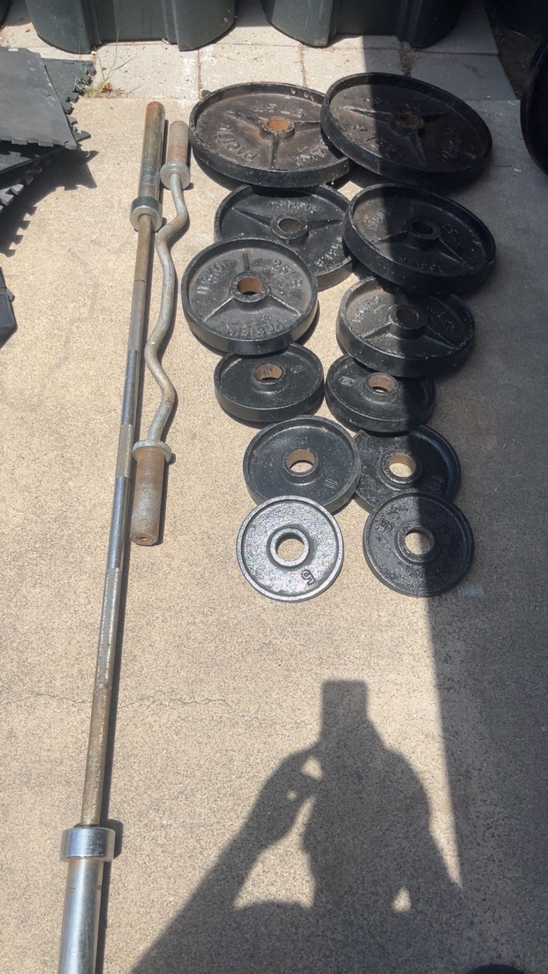 Olympic Weights Plus Barbells