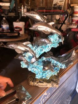 Dolphin statue